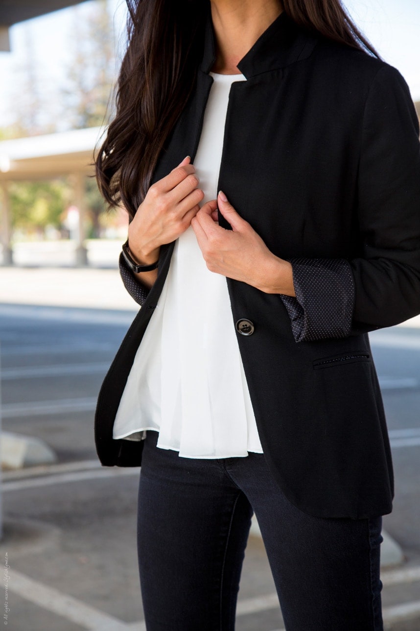 Black White fall Outfit - Stylishlyme