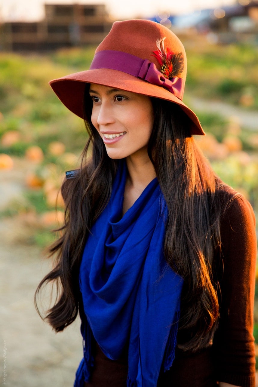 Burgundy Wool Fall Hat