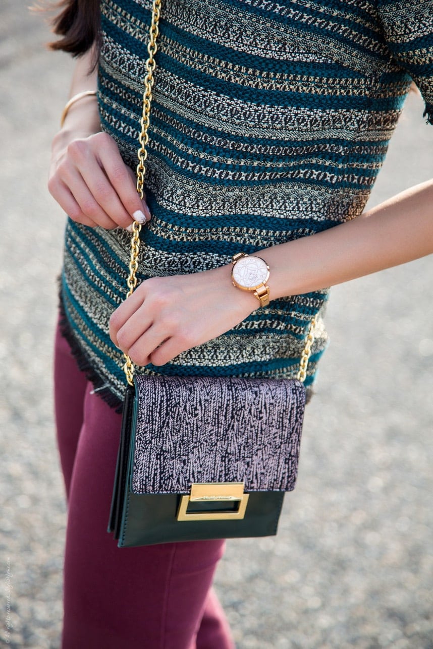 Burgundy and green fall outfit - Visit Stylishlyme.com for more outfit inspiration and style tips