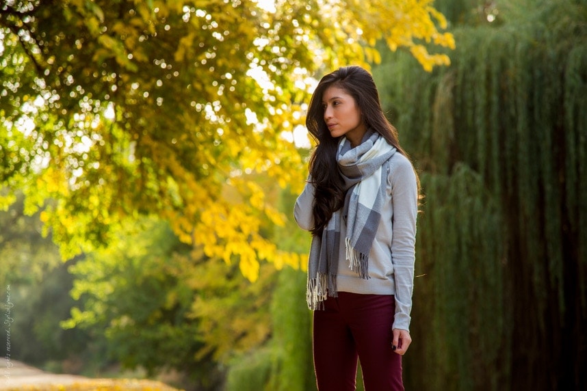 Cute Checkered Gray Scarf - Stylishlyme