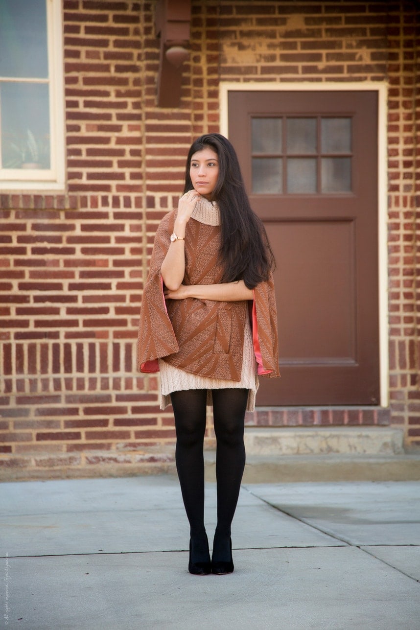 Fall Outfit with Cape - Stylishlyme