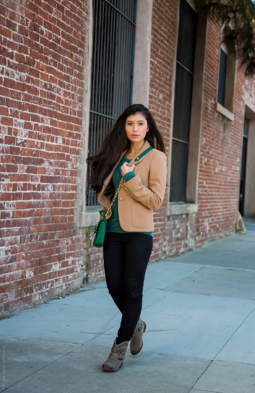 Fall Tan Green Outfit - Stylishlyme