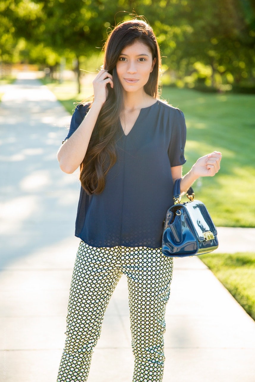 Cute Flowy Blue Spring Shirt from Le Tote - Stylishlyme.com