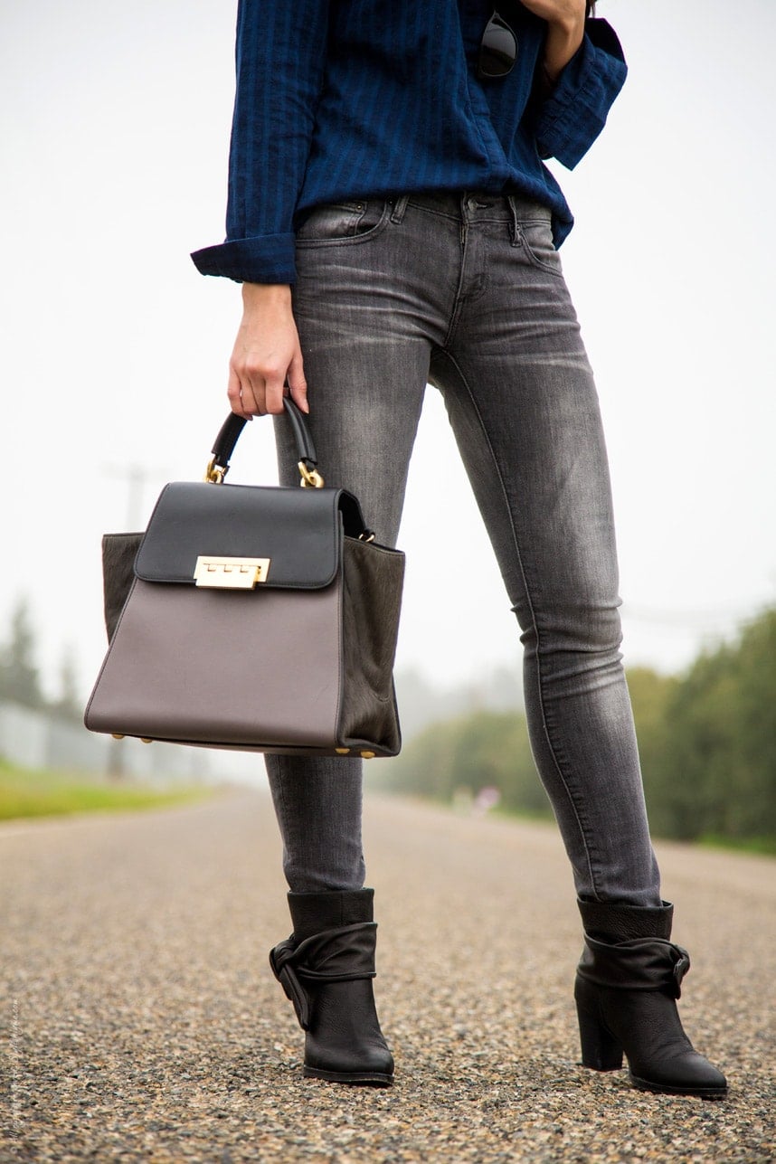 Fossil Skinny black Jeans in Asphalt Wash - Stylishlyme.com