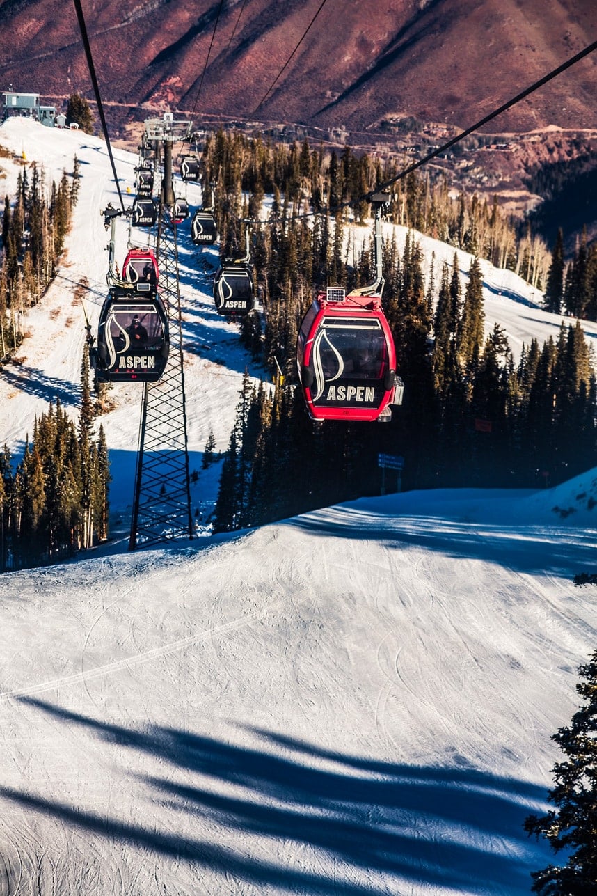 Going up Aspen Mountain- Visit Stylishlyme.com to view the Things to Do in Aspen - Winter Activities