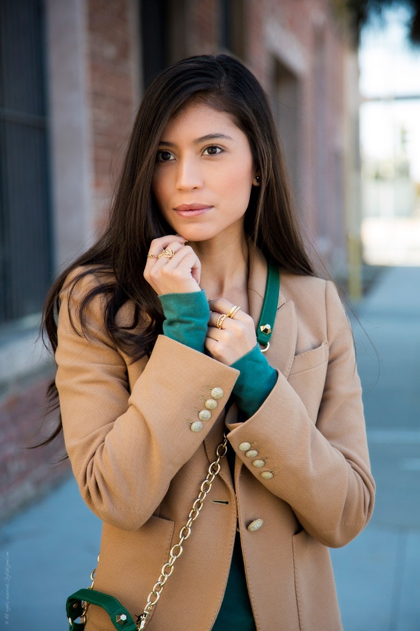 Green Tan Fall Outfit - Stylishlyme