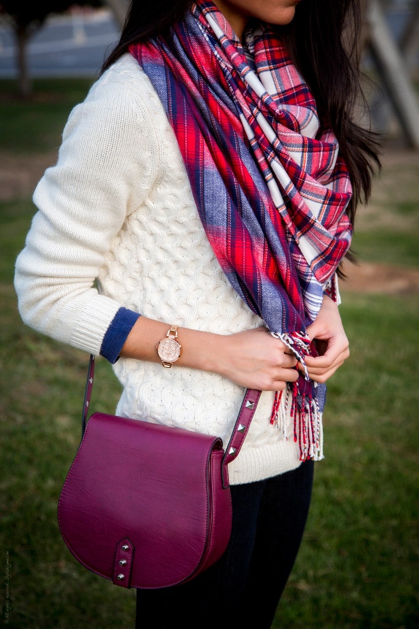 Large Plaid Scarf - Stylishlyme