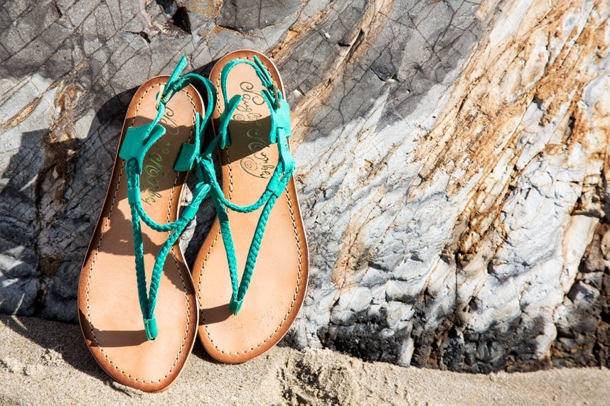 Teal Woven Summer Sandals - Stylishlyme.com