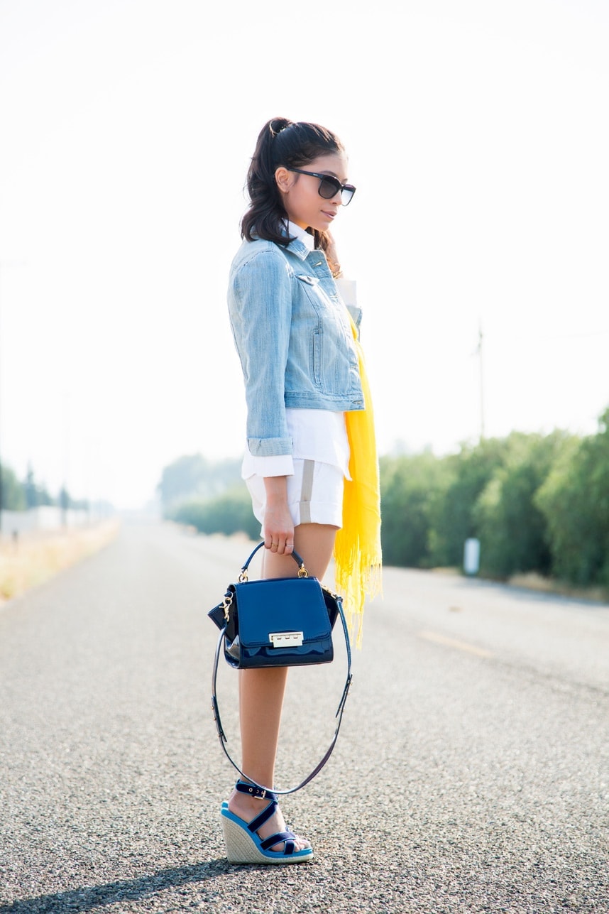 White and blue summer outfit - Visit Stylishlyme.com for more outfit photos and style tips