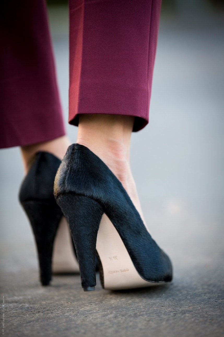 Calf Hair Black Pumps - Stylishlyme