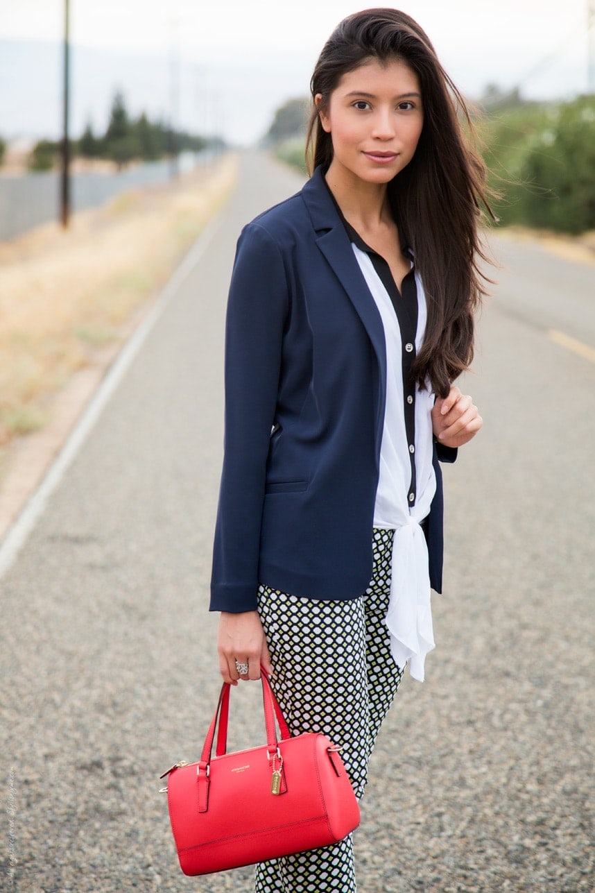 Color coordinating an office look- Visit Stylishlyme.com for more outfit photos and style tips