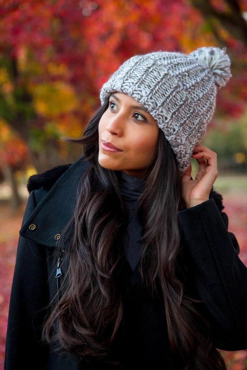 Cute Beanie For Fall- Visit Stylishlyme.com to view what are the three fall essentials that will make you outfit 10x more stylish