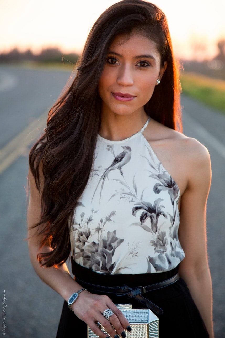 gorgeous floral print halter top on stylishlyme.com