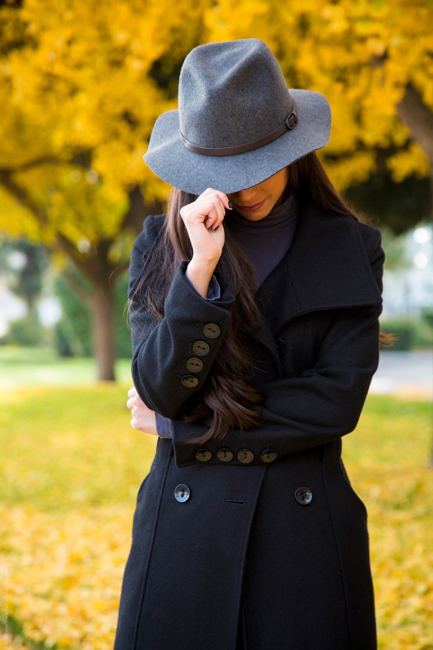 gray fall hat outfit - Stylishlyme