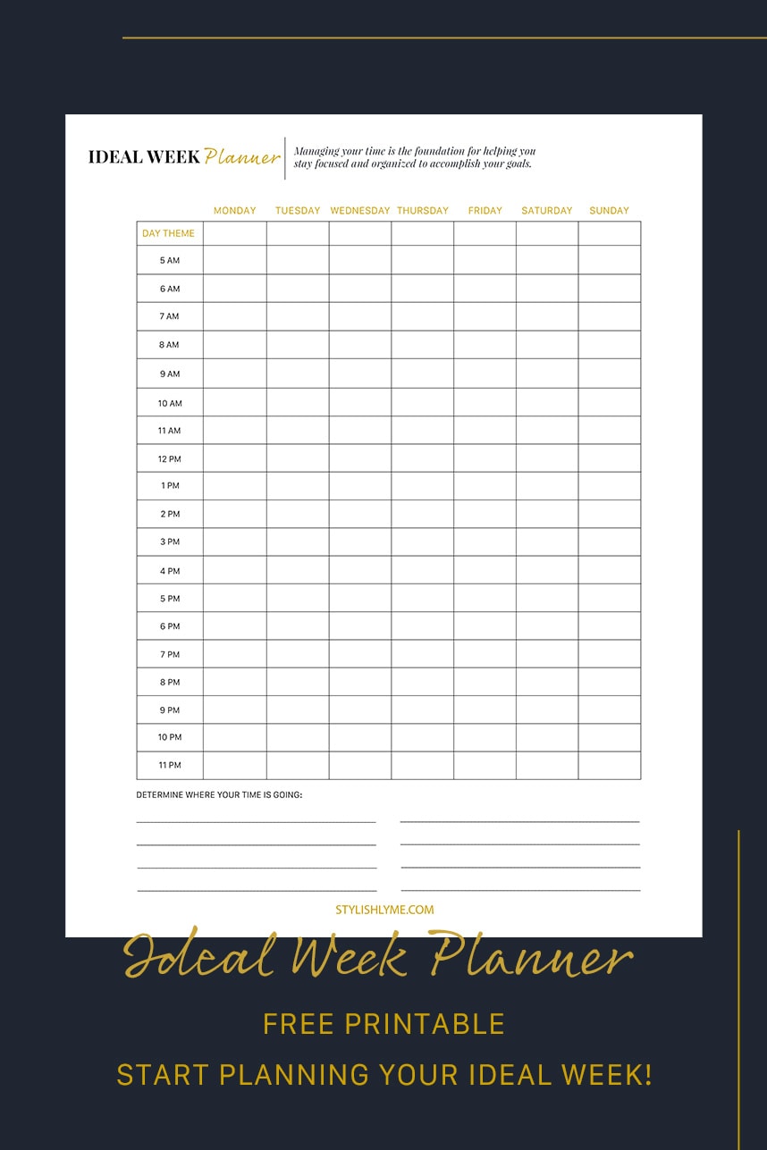 Ideal Week Free Printable