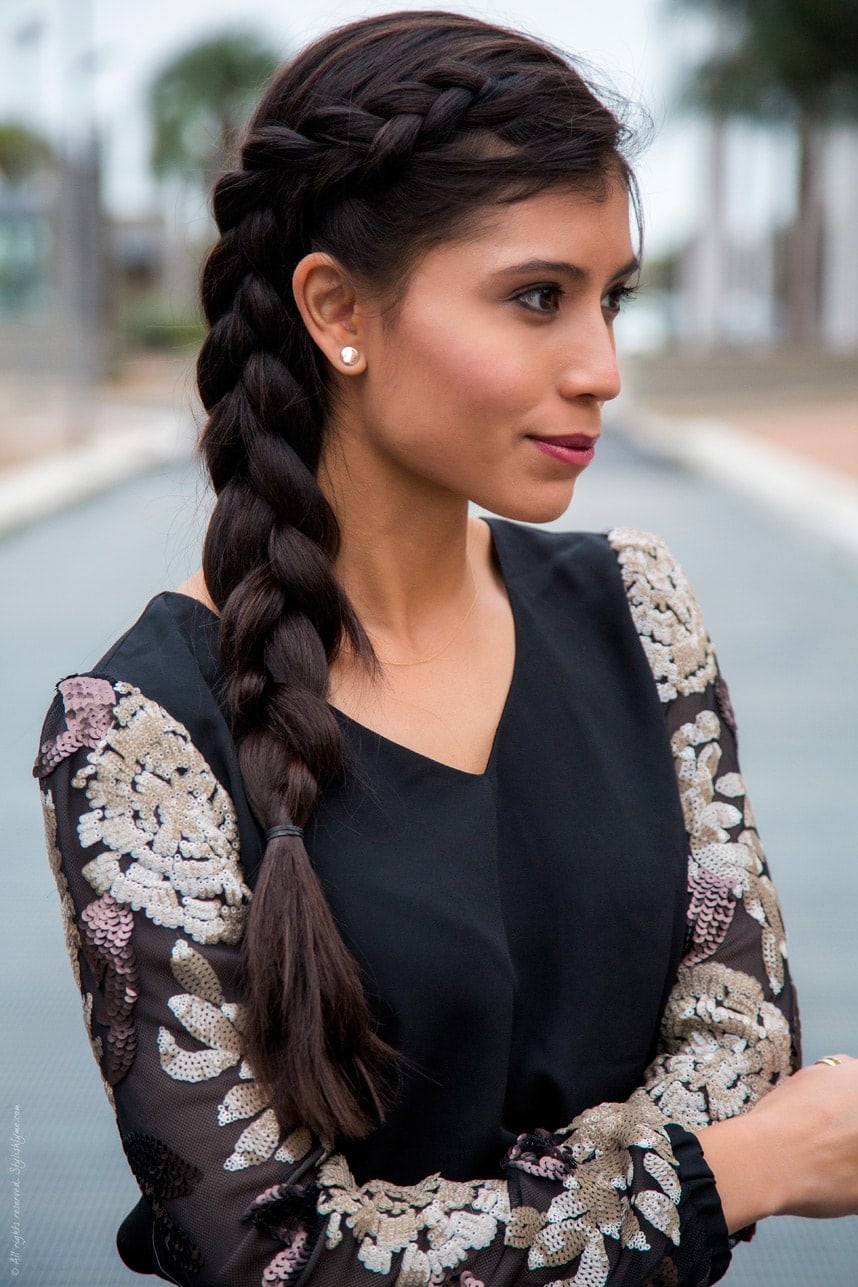 large braided side ponytail - stylishlyme.com