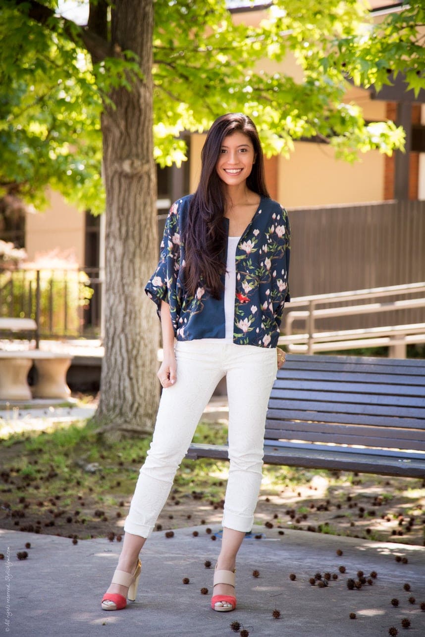 printed bolero for spring - Stylishlyme.com