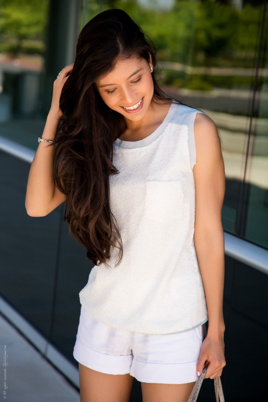 gorgeous white fully sequined top - Stylishlyme.com